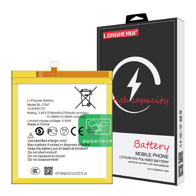 BL-27AT Batería de reemplazo de teléfono móvil original para Tecno phantom 6 A6 3.85V 2750mAh batería de iones de litio polímero