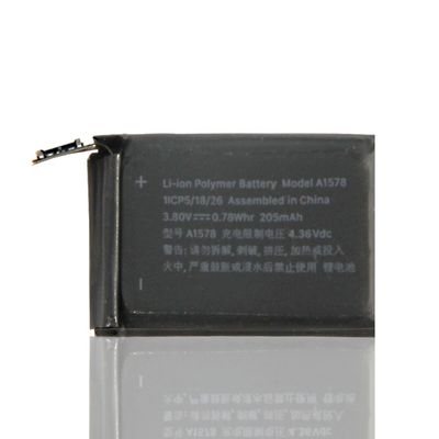 Batería de reloj inteligente de reemplazo negro para Apple Watch Serie 1 S1 38mm A1578 Original