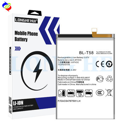 Protección de doble IC 4000mah BL-T58 Batería de teléfono móvil para LG Batería recargable