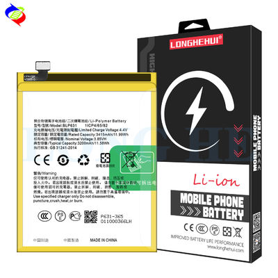 3200mAh Batería recargable de iones de litio BLP631 para teléfono móvil Oppo F3/F5/F7/A73/A77