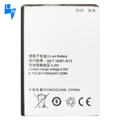 B-75 Batería recargable original de polidores de iones de litio para teléfonos móviles Y22 Y25 Y13 Y15 1613