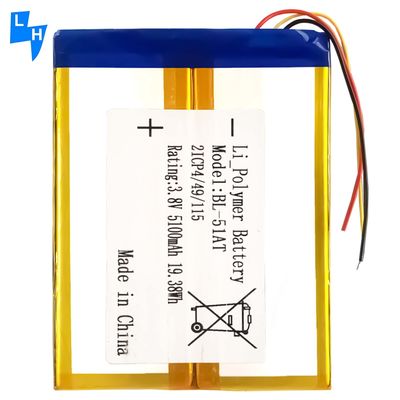 Baterías de teléfono móvil BL-51AT para Tecno H8 8H Dioipad 8 3.8V 5100mAh Dispositivos