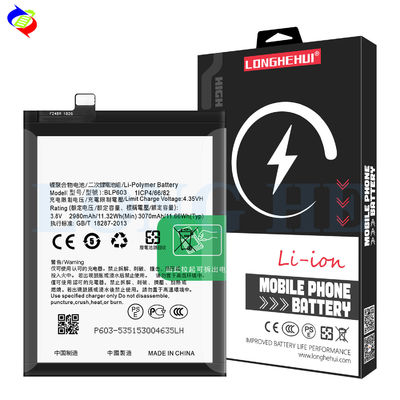 Batería de teléfono móvil recargable negra BLP603 4.35V 3070mAh para OPPO R7S R7MS R7ST