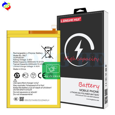 Sistema de teléfono móvil modelo KCO/KC2 4000mAh BL-39LT KC8 Batería amarilla para Tecno Spark 4