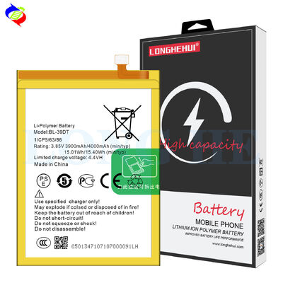 BL-39DT Batería original de Li-ion Polymer 3900mAh 4.35V para el teléfono móvil Tecno L9 A