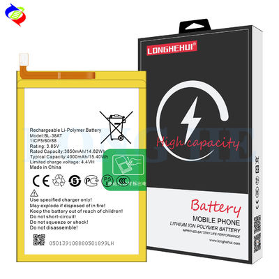 4000mAh BL-38AT BP1 B1p Batería de teléfono móvil para Tecno POP 2 Batería de energía en amarillo