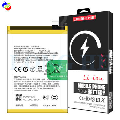 BLP883 recargable 4.45V 5000mAh Batería de Li-Polymer para el OPPO Realme 8S 5G RMX3381