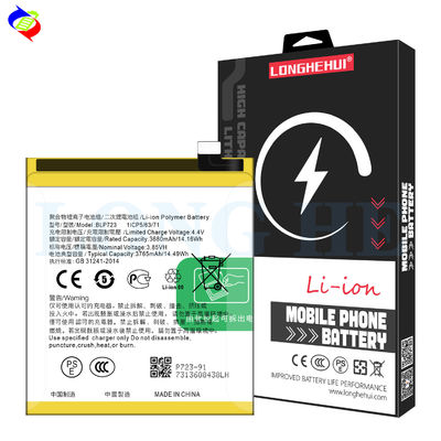 3765mAh Capacidad Amarillo BLP723 Reemplazo de batería para OPPO Realme X por batería de teléfono