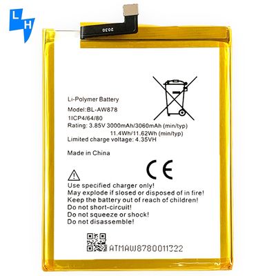Batería de teléfono móvil duradera BL-AW878 para Infinix X5010 con codificación AW878 y 3060mAh