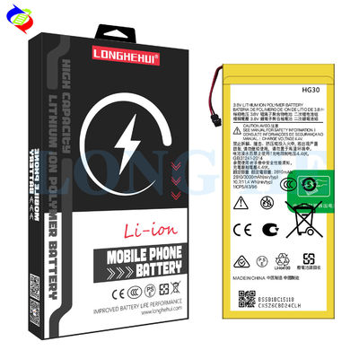 MOQ Batería de polímero blanco para Motorola G5S G5S Plus G6 HG30 3000mAh personalizable