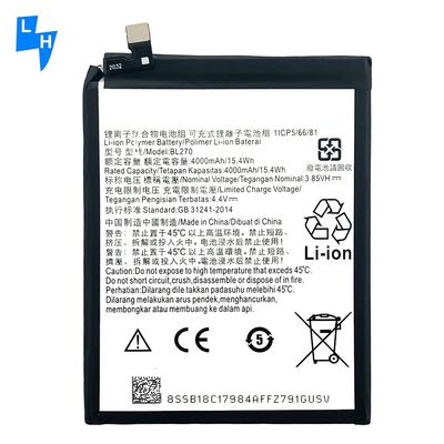 4000mAh BL270 Batería para Motorola XT1922 G6Play MOTO E5 K53 K53A48 Negro 4000mAh