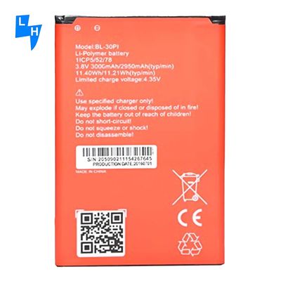 BL-30PI 3000mAh OEM Batería de teléfono móvil de iones de litio para Itel 1408 Batteira