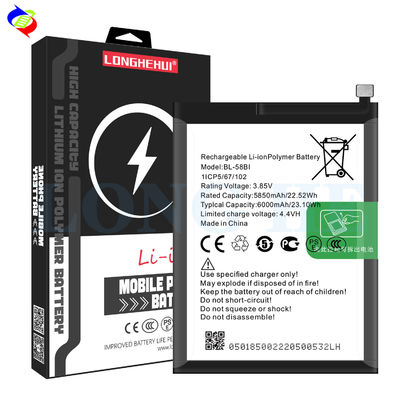 Plata AAA BL-58BI 3.7V 2100mAh Batería recargable de litio para itel Hot 9