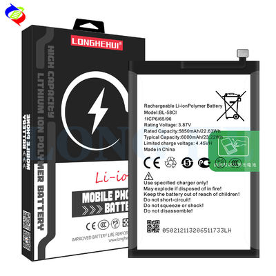 Batería de polímero de iones de litio de alta capacidad de 6000 mAh BL-58CI para itel P40 P662L Original 100% Auténtico