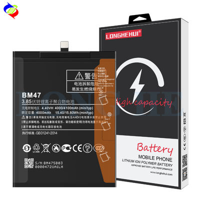 Batería de reemplazo de alta capacidad BM47 para Xiaomi Redmi 3 3S 3X 3Pro 4X 4100mAh
