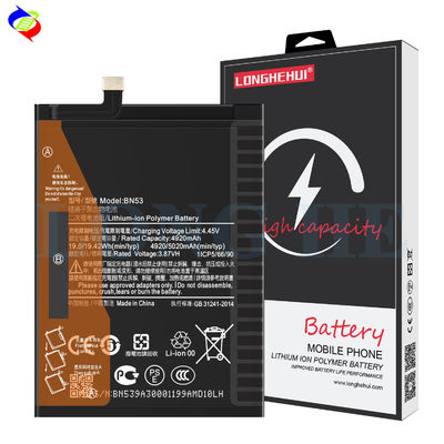 Recargable Batería de iones de litio BN53 para el Xiaomi Redmi Note 9 Pro Max 5020mAh 3.87V