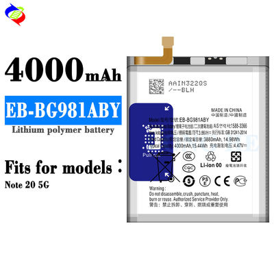 Batería de alta capacidad de 4000 mAh EB-BG981ABY para teléfono móvil Samsung Galaxy Note 20 5G