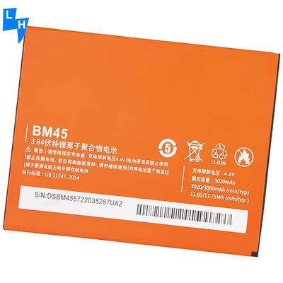 Batería de reemplazo de 3060mAh de capacidad BM45 para Xiaomi Redmi Note 2 con doble IC protegida