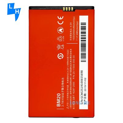 Baterías recargables BM20 de 2000mAh para teléfonos móviles Xiaomi Mi2 Li-ion y eficiencia