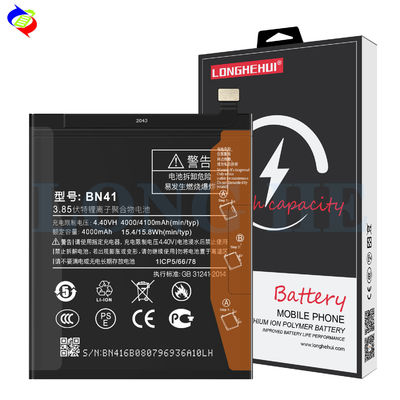 Capacidad original BN41 4100mAh Batería de reemplazo para Xiaomi Redmi Note 4/4X Global
