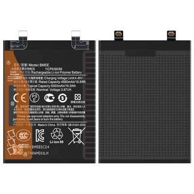 Batería recargable de alta capacidad para Xiaomi Redmi K50 Pro Negro 5400mAh 3.87V