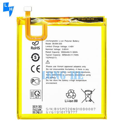 Recargable OEM BVSM-320 4.35V 3050mAh Batería de litio polímero amarillo para Vsmart Star