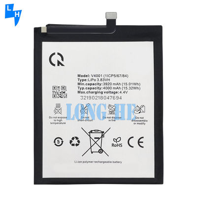 Batería de alta capacidad V4001 Negro 4000mAh Reemplazo original para Vsmart Joy 1plus