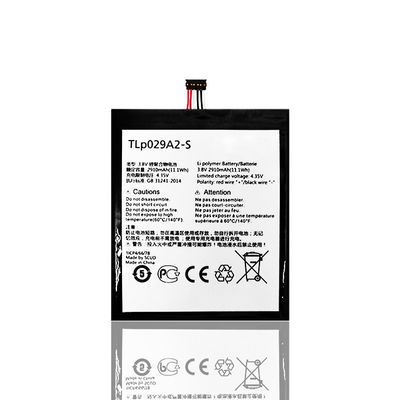 Color blanco TLP029A2 3.8V 2910mAh Batería de litio de polímero para carga reemplazable