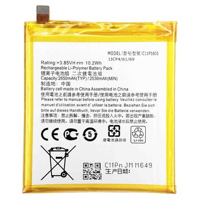 ASUA Zen Fone Live ZB501KL Batería de litio de polímero 2600mAh 3.85V Blanco para teléfono móvil