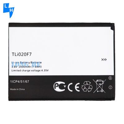 Batería TLI020E7 para Alcatel Pixi 4 Pop C7 Pop 2 5045D 5042D 7040 7040D 7041 3.8V 2000mAh