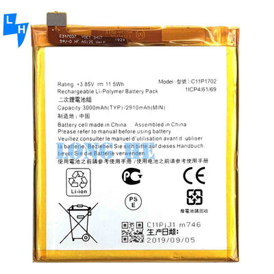Batería de litio de polímero recargable para ASUS ZenFone V Live V500KL 3000mAh 3.85V