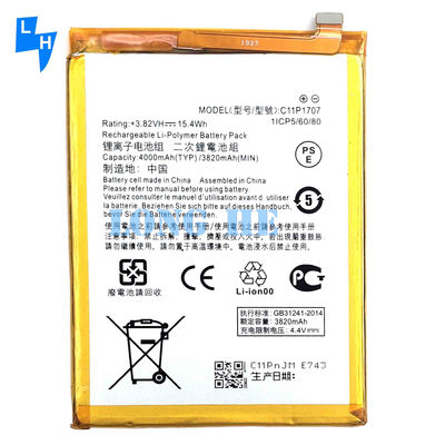 Batería de teléfono móvil amarilla de 4000 mAh C11P1707 para ASUS Zenfone Max M1 MOQ/ODM/OEM 500PCS