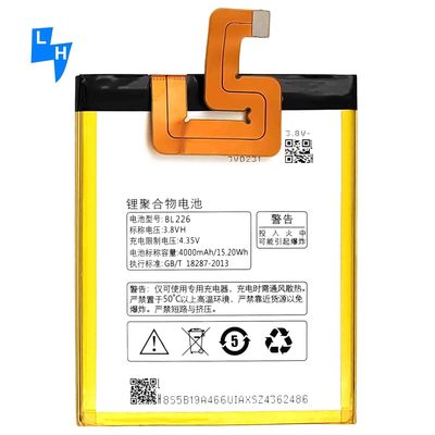 4000mAh Capacidad BL226 3.8V Célula de polímero de litio para batería reemplazable Lenovo S860