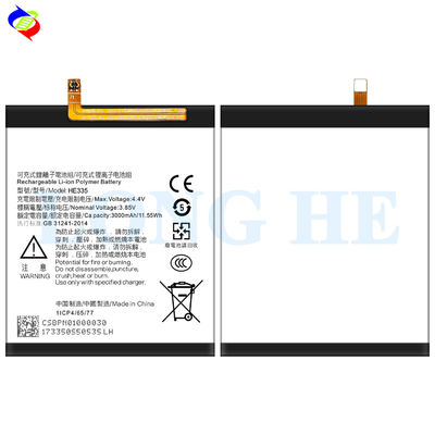 Protección doble IC Protección recargable 3500mAh Batería para Nokia 6 N6 OEM HE335