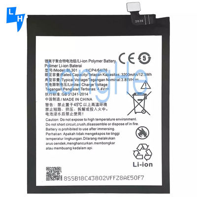 3200mAh BL301 Para Lenovo K6 Disfruta de la batería de protección de doble IC de Litio Polímero L38082
