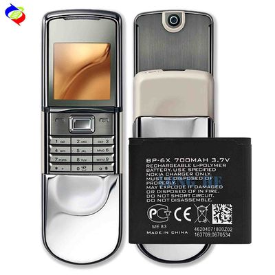 Batería de litio de polímero BP-6X negra para el teléfono móvil Nokia 8800 8860 Sirocco N73i NK8800