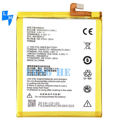 4000mAh A610 Batería para ZTE Blade A610 466380PLV Alta capacidad y garantizada