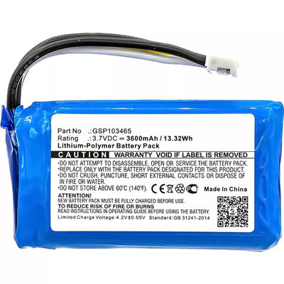 Reemplazo de batería de li-polímero para JBL-Link 10 3.7V 3600mah Para reproductor de MP3 / MP4