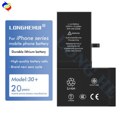 Batería de teléfono móvil negra para iPhone 5 5s 6 6s 6plus 6splus 7p 8 Plus X XR XS Max 100% Vida útil