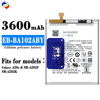 Batería de polímero de litio de 3600 mAh EB-BA102ABY para batería de teléfono Samsung Galaxy A20e SM-A202F SM-A202K