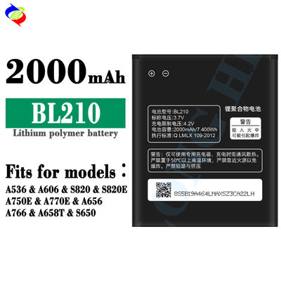 Batería de teléfono móvil de buena calidad para Lenovo BL210 S820 S650 A656 A766 A770E A750E A658T