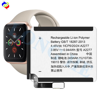 Venta al por mayor A2277 Reposición de batería de reloj inteligente para reloj Serie 5 Relojes Apple de 40 mm Baterías de polímero de litio