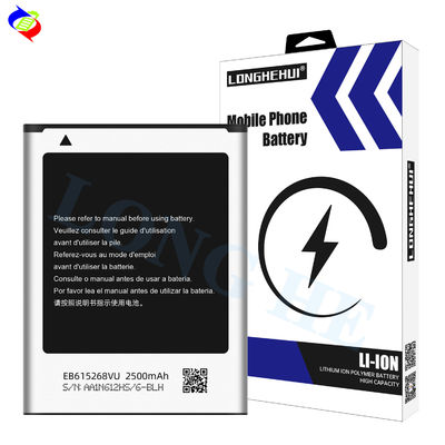 100% nueva batería recargable de iones de litio EB615268VU para Samsung Note 1 GT N7000 I9220 N7005 I9228 I889 I717 2500mAh 3.7V